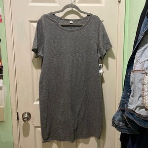 NWT grey t-shirt dress